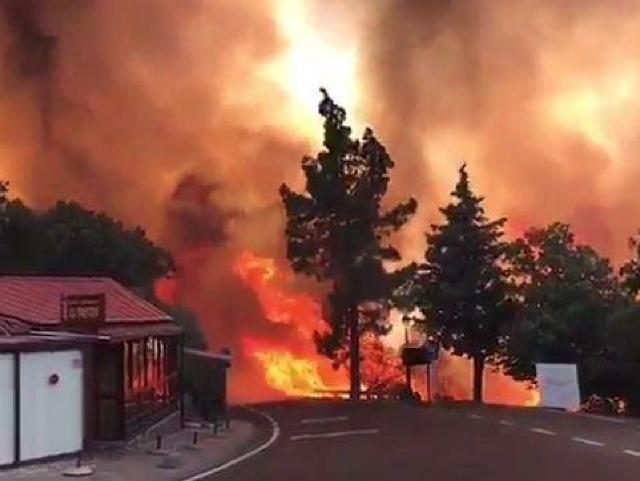 Požiar na Kanárskych ostrovoch 