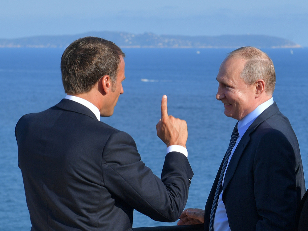 Emmanuel Macron a Vladimir Putin 