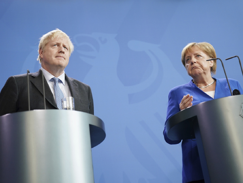 Angela Merkelová a Boris Johnson