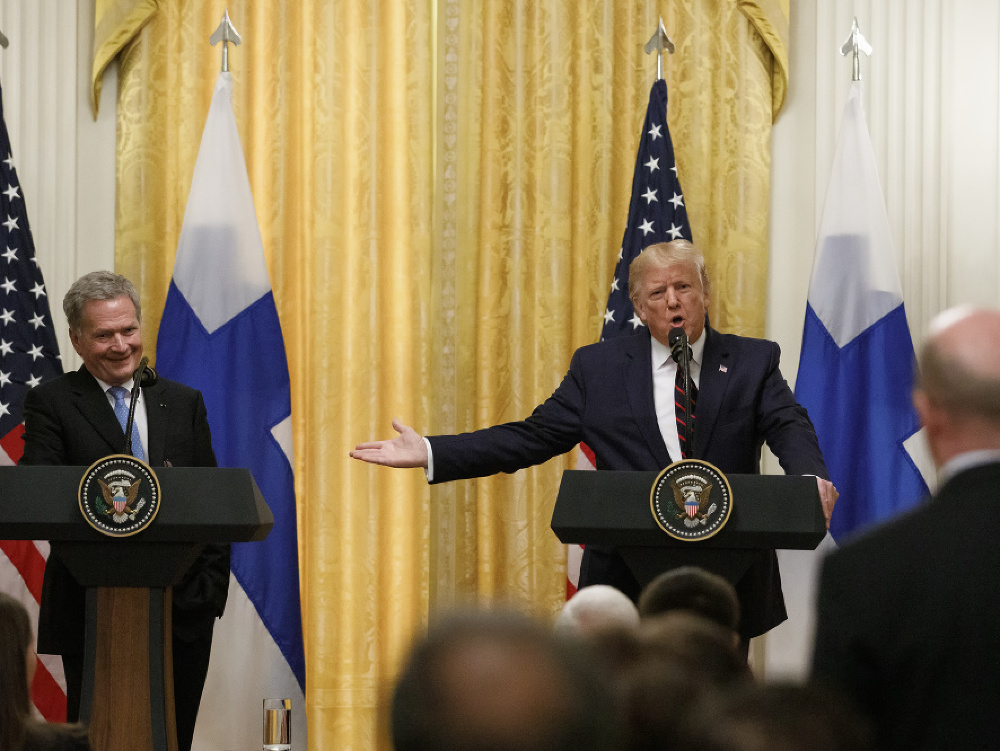 Donald Trump a fínsky prezident Sauli Niinistö