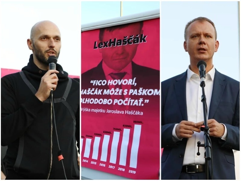 Mimoparlamentné subjekty zorganizovali protest pred domov Jaroslava Haščáka