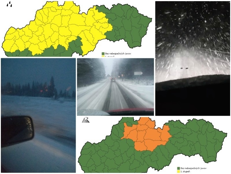 Na severe Slovenska snežilo. 