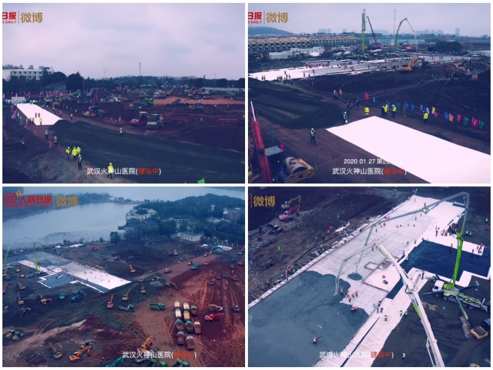 Výstavba nemocnice vo Wu-Chan rýchlo napreduje