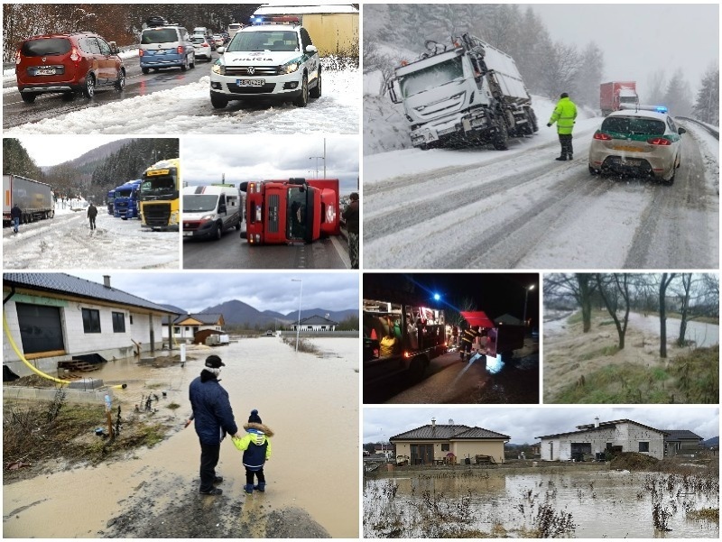 Počasie narobilo problémy takmer na celom Slovensku.