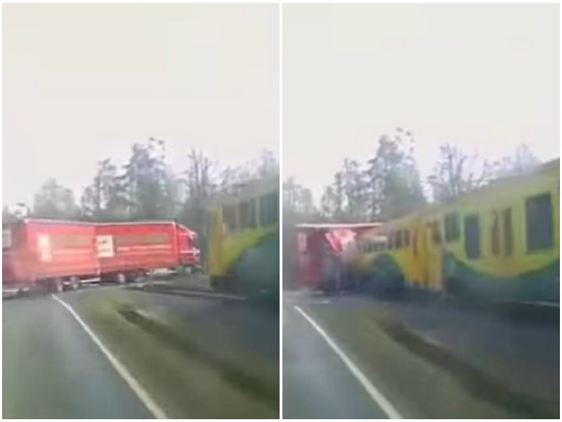 Zrážka vlaku a kamiónu v Česku