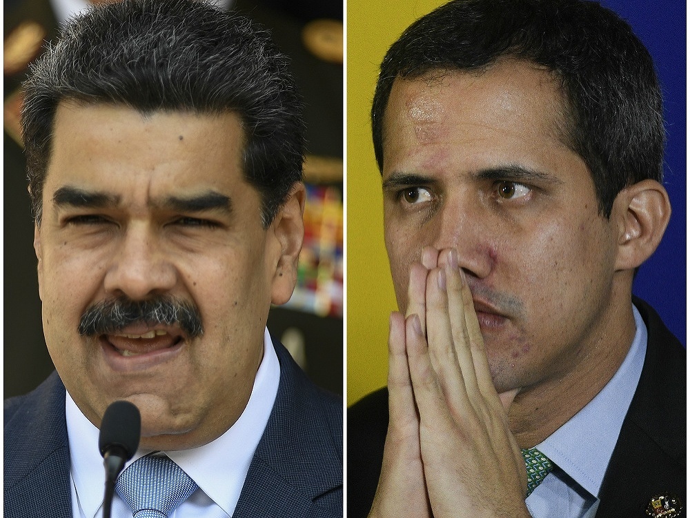 Nicolás Maduro a Juan Guaidó