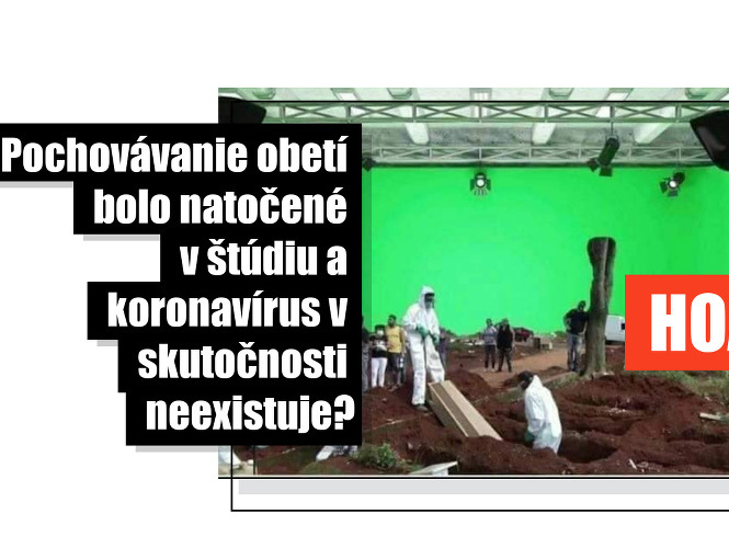 Slovenský používateľ Facebooku zdieľal príspevok, podľa ktorého bola scéna z pohrebu obetí ochorenia COVID-19 montážou 
