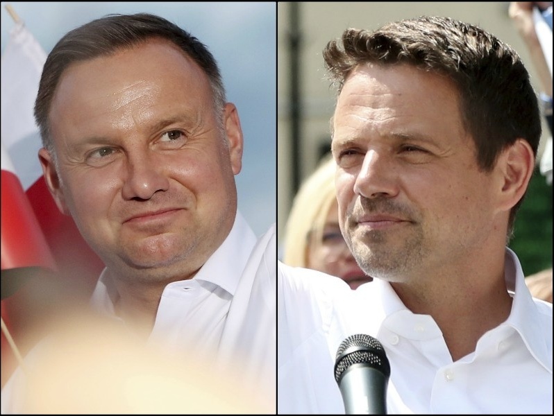 Kandidáti na poľského prezidenta Andrzej Duda (vľavo) a Rafal Trzaskowski.