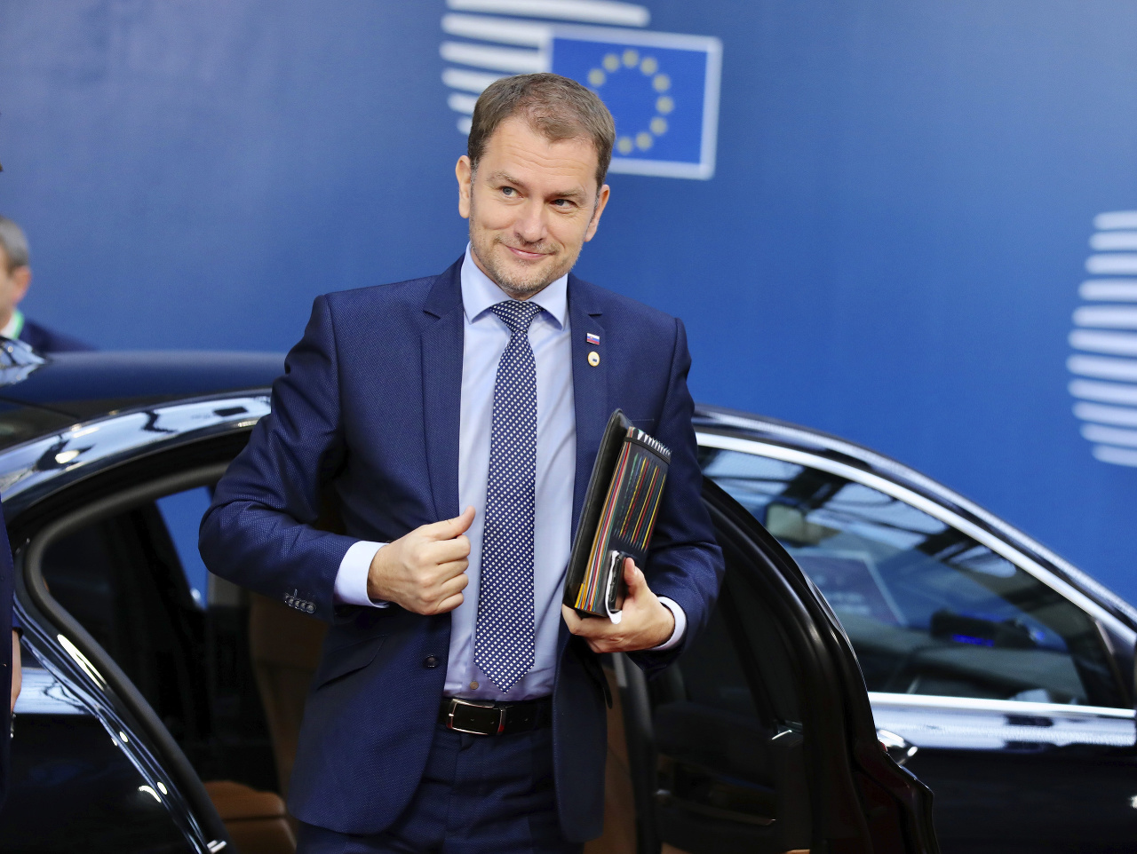 Slovenský premiér Igor Matovič na summite EÚ.