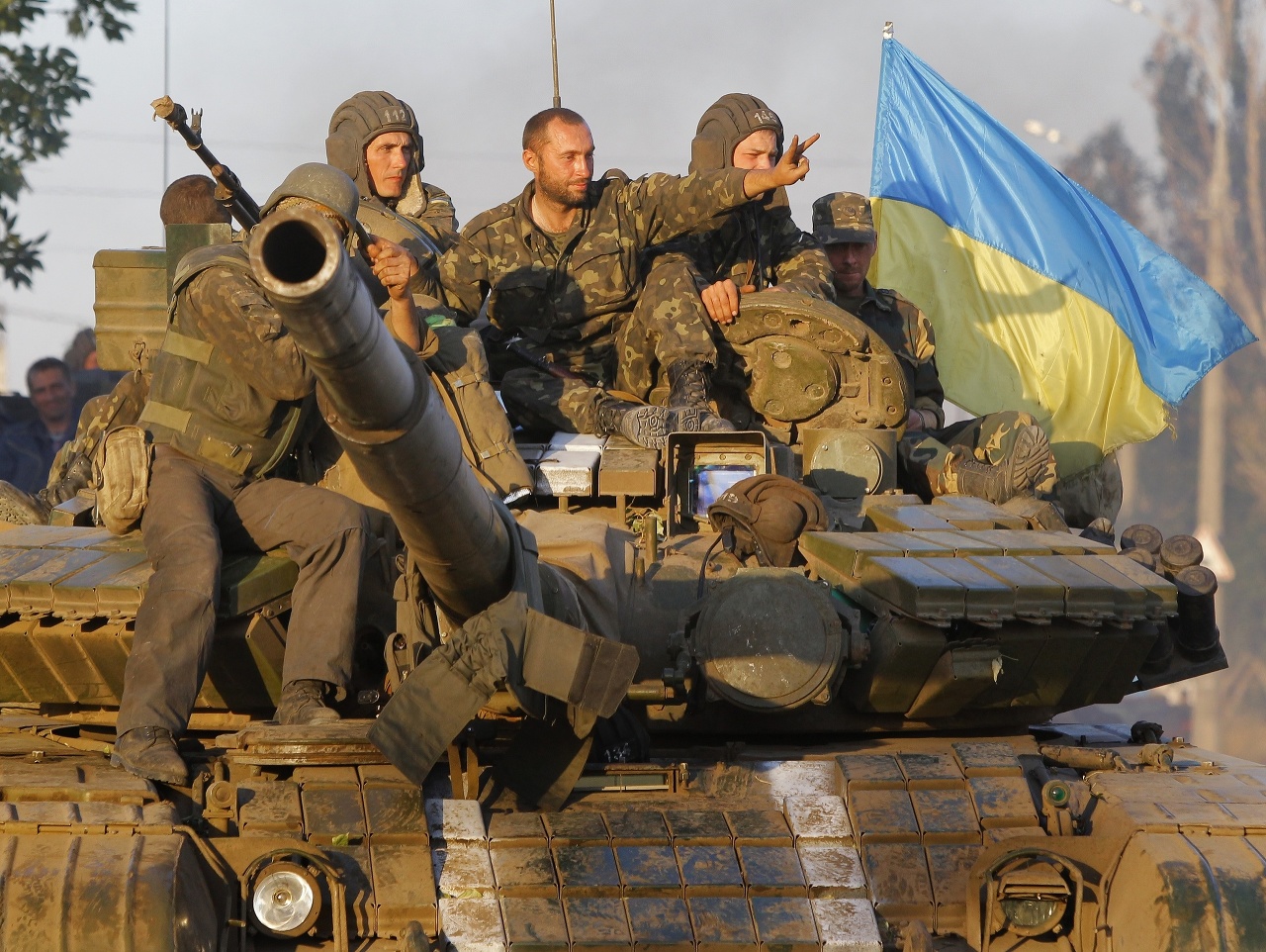 Ukrajinskí vojaci v Donbase