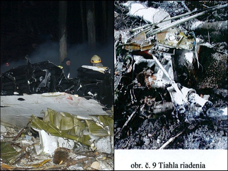 Oficiálna fotka z miesta (vľavo) a fotografia z vyšetrovacieho spisu
