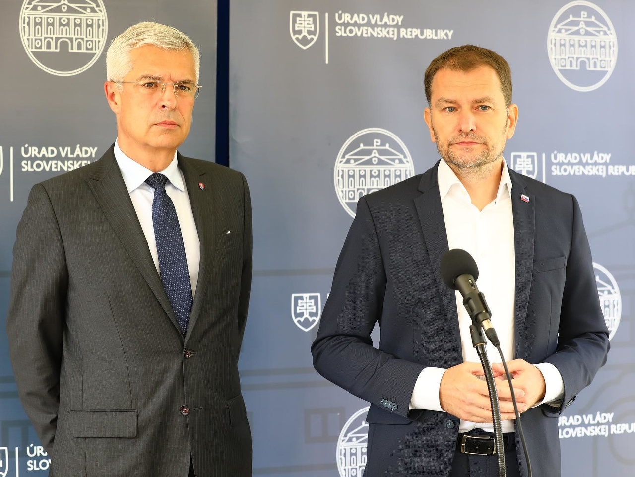 Minister zahraničných vecí Ivan Korčok a premiér SR Igor Matovič