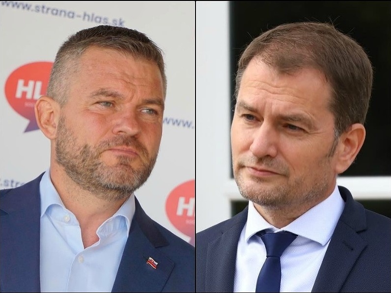 Premiér Igor Matovič a predseda strany Hlas Peter Pellegrini
