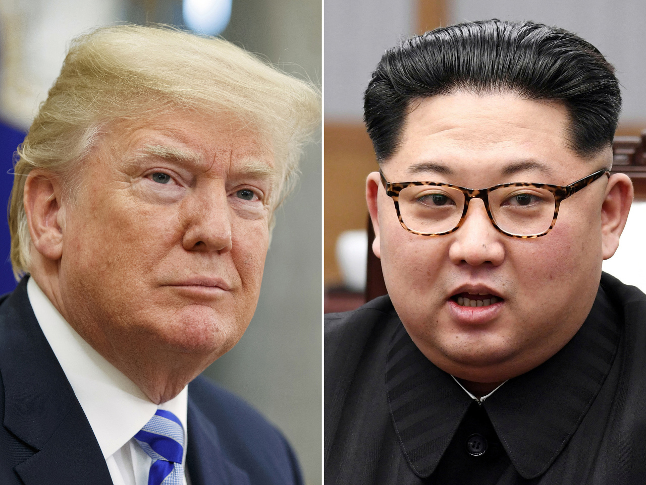 Vodca KĽDR Kim Čong-un a americký prezident Donald Trump