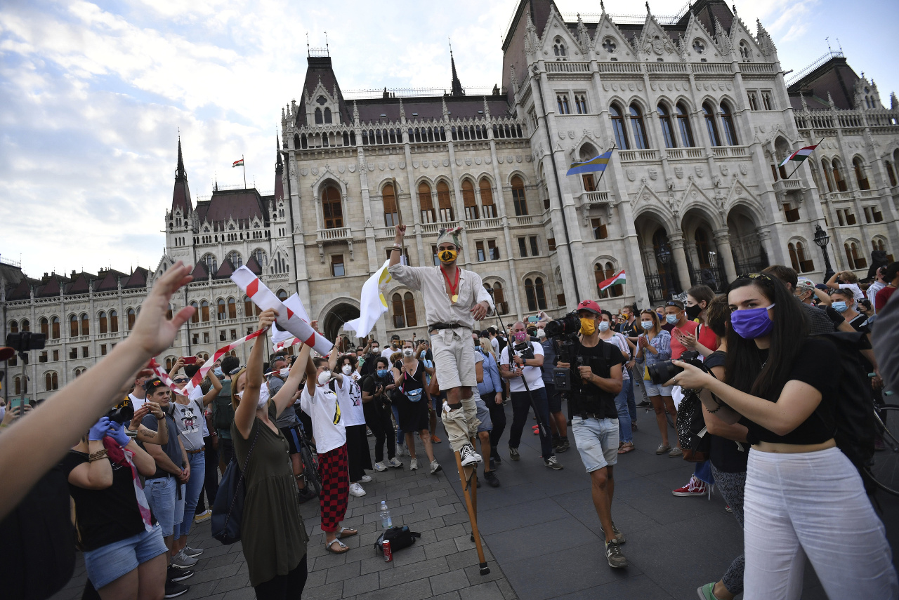 Protest v Budapešti