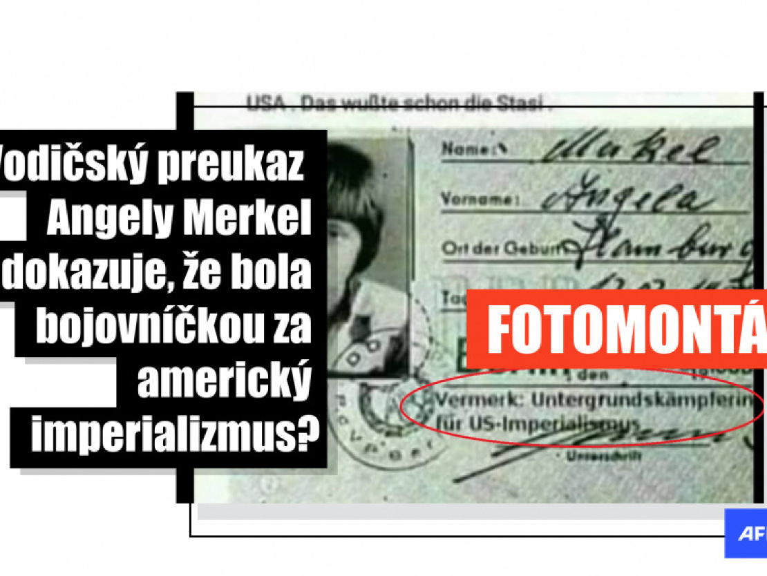Začiatkom októbra zdieľali stovky slovenských používateľov Facebooku snímku vodičského preukazu Angely Merkelovej 