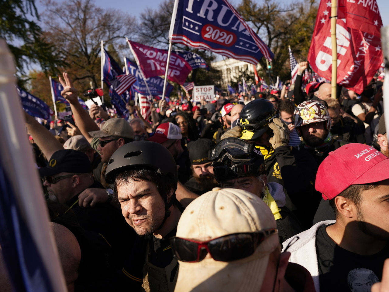 Protest priaznivcov Donalda Trumpa