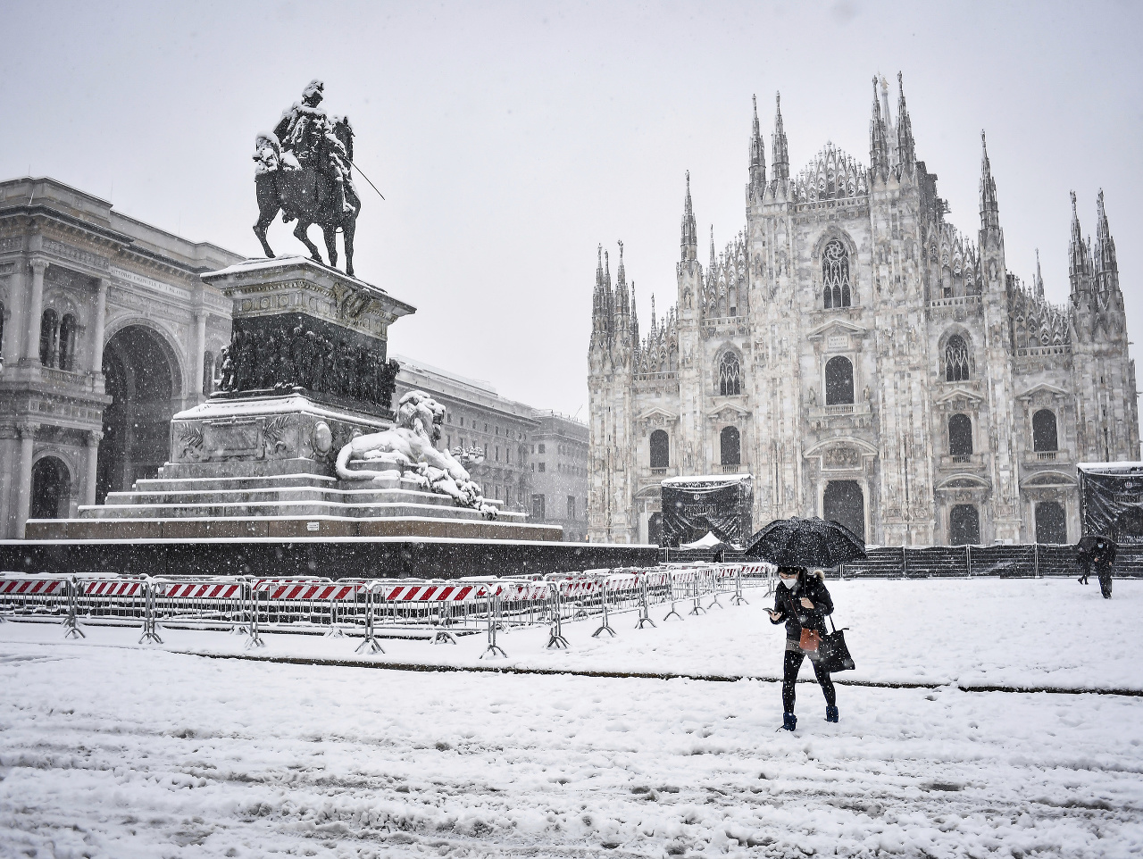 Miláno pod snehom
