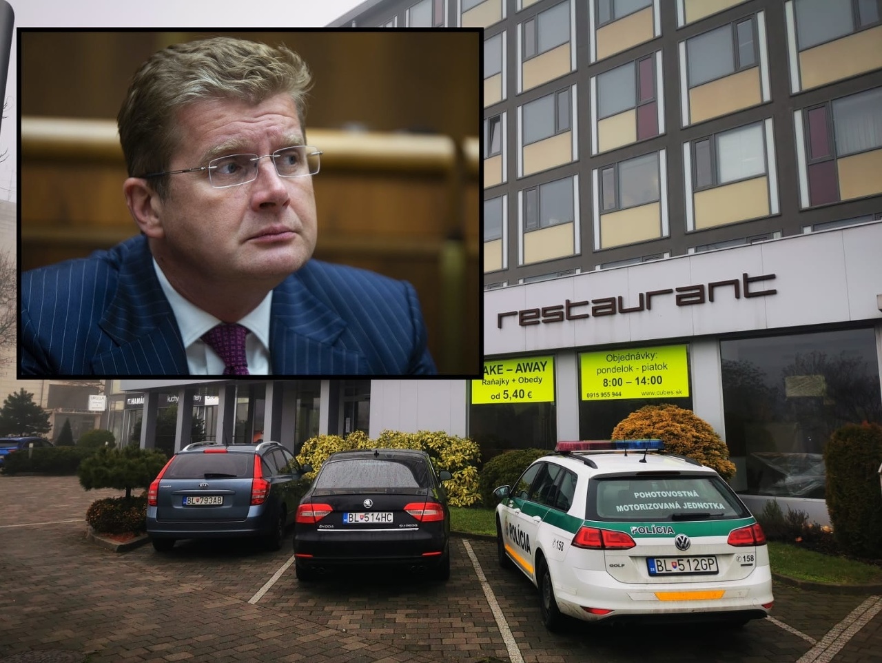 Elitní policajti zasahujú v hoteli Aston, v ktorom sídli aj firma exministra Petra Žigu.