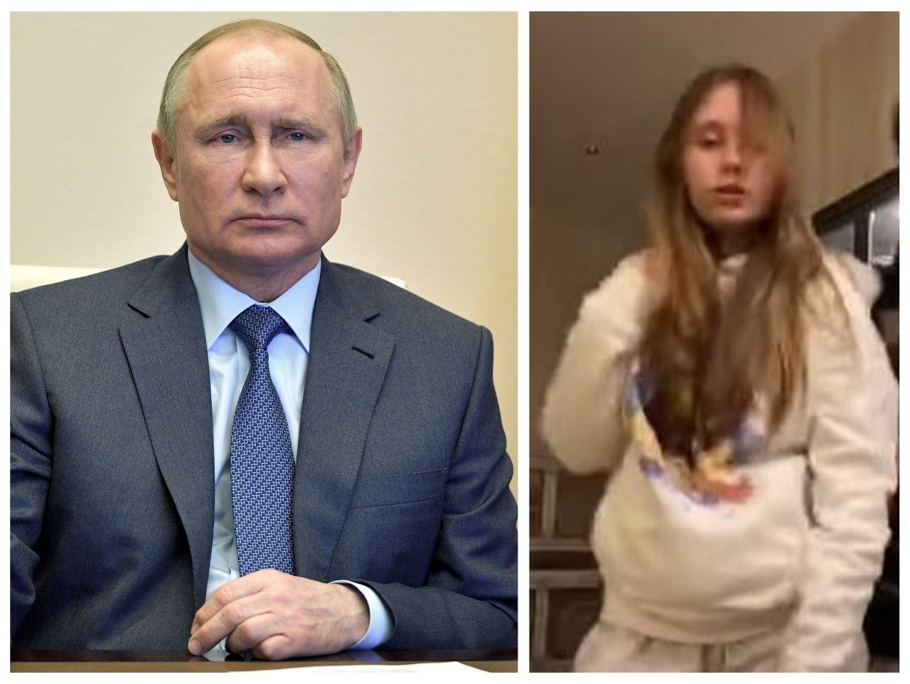 Ruský prezident Vladimir Putin a jeho údajná dcéra Luiza