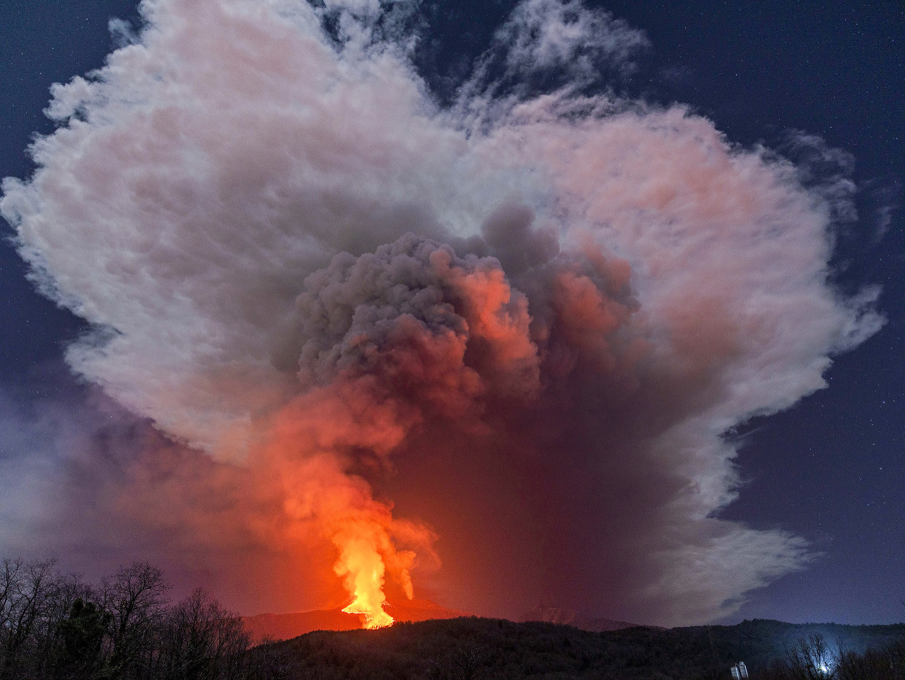 Výbuch sopky Etna
