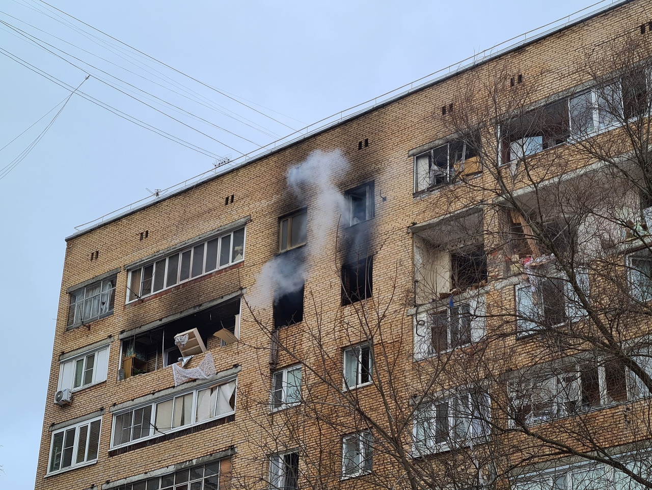 Výbuch v bytovom dome v moskovskej mestskej časti Chimki