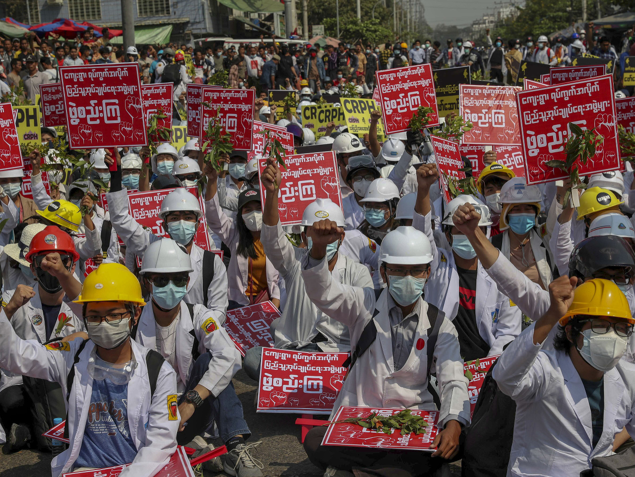 Protesty v Mjanmarsku
