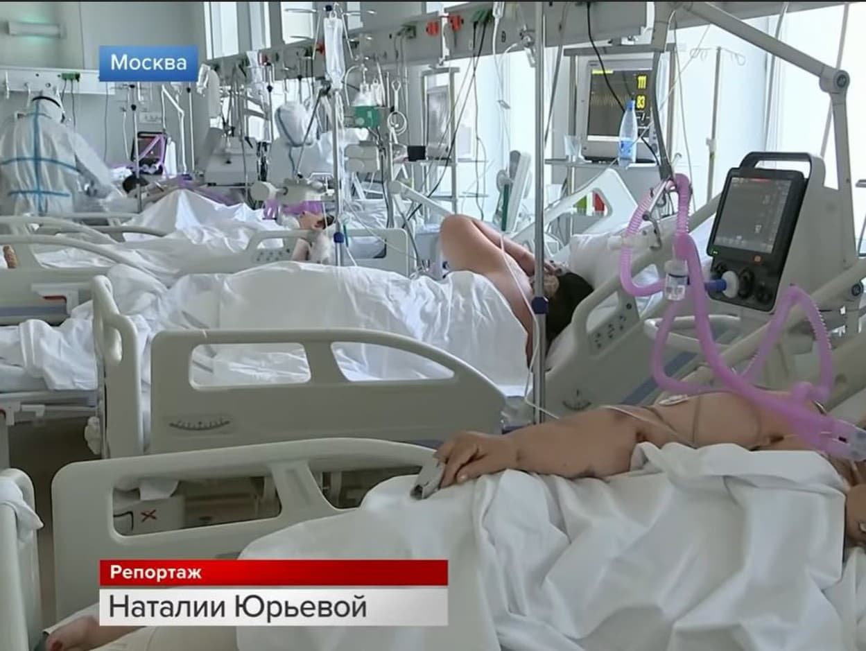Delta variant plní pacientmi moskovské nemocnice.