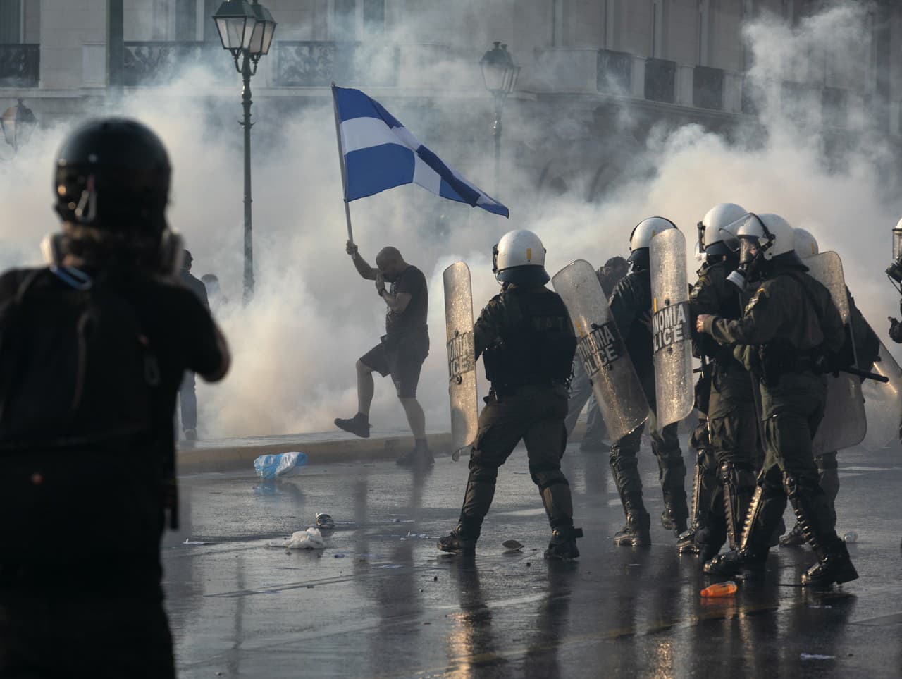 Protest v Grécku