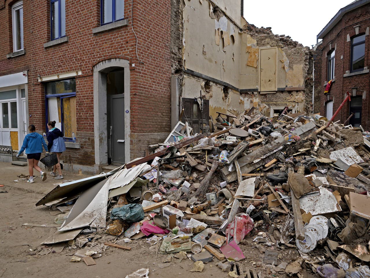 Škody po záplavách v Belgicku
