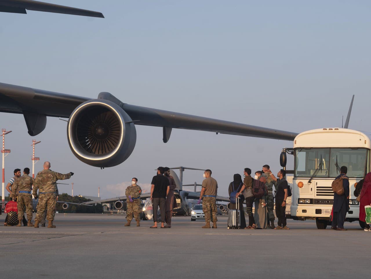 Evakuačné lietadlo v Kábule