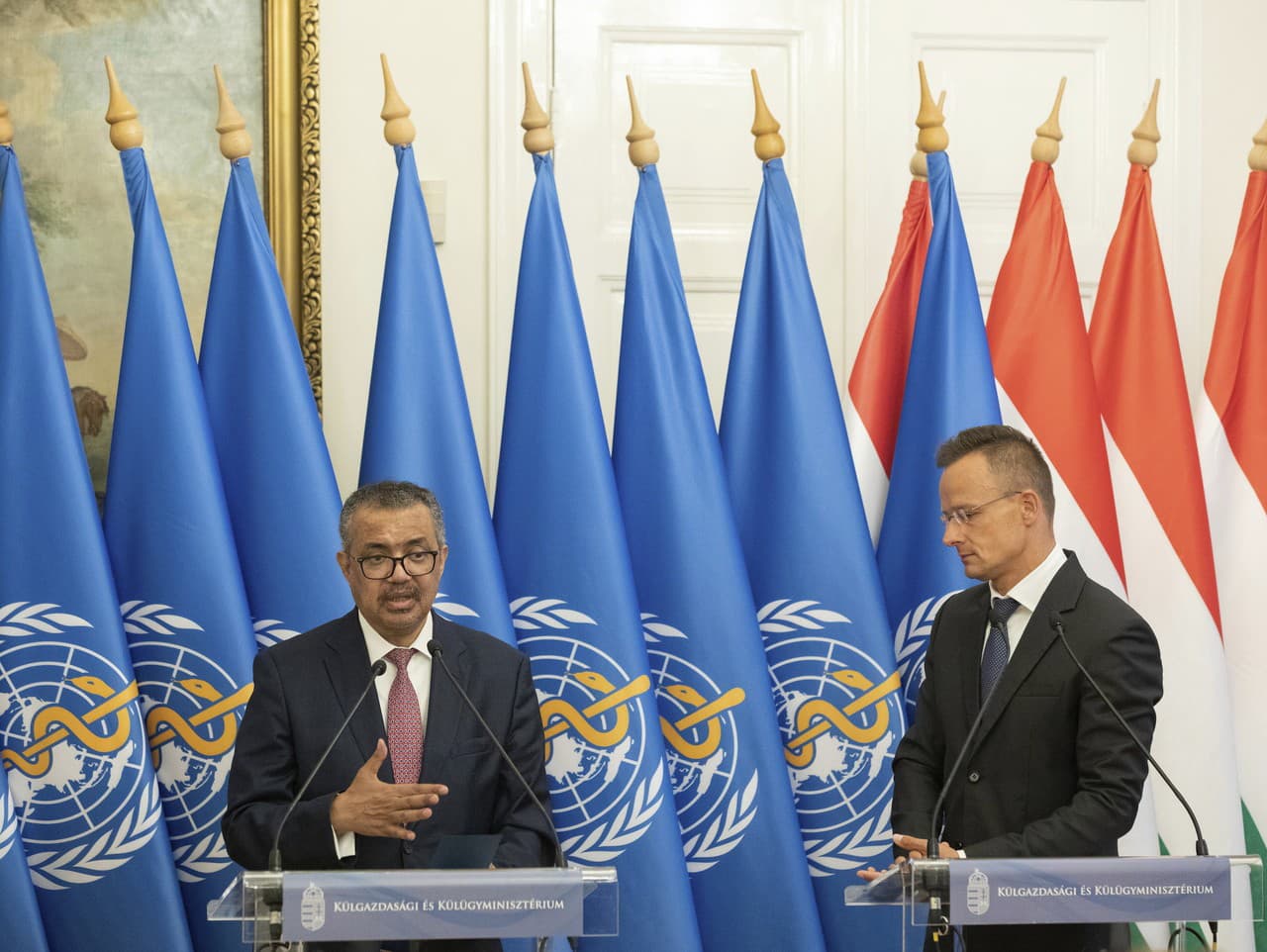Generálny riaditeľ WHO Tedros Adhanom Ghebreyesus sa stretol s maďarským ministrom zahraničných vecí Péterom Szijjártóom