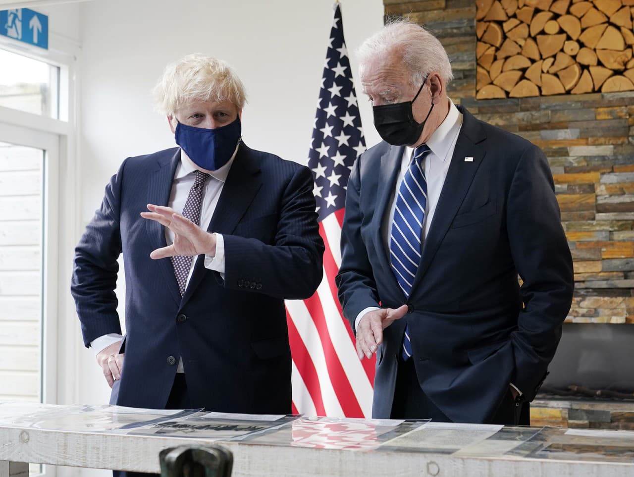 Boris Johnson a Joe Biden