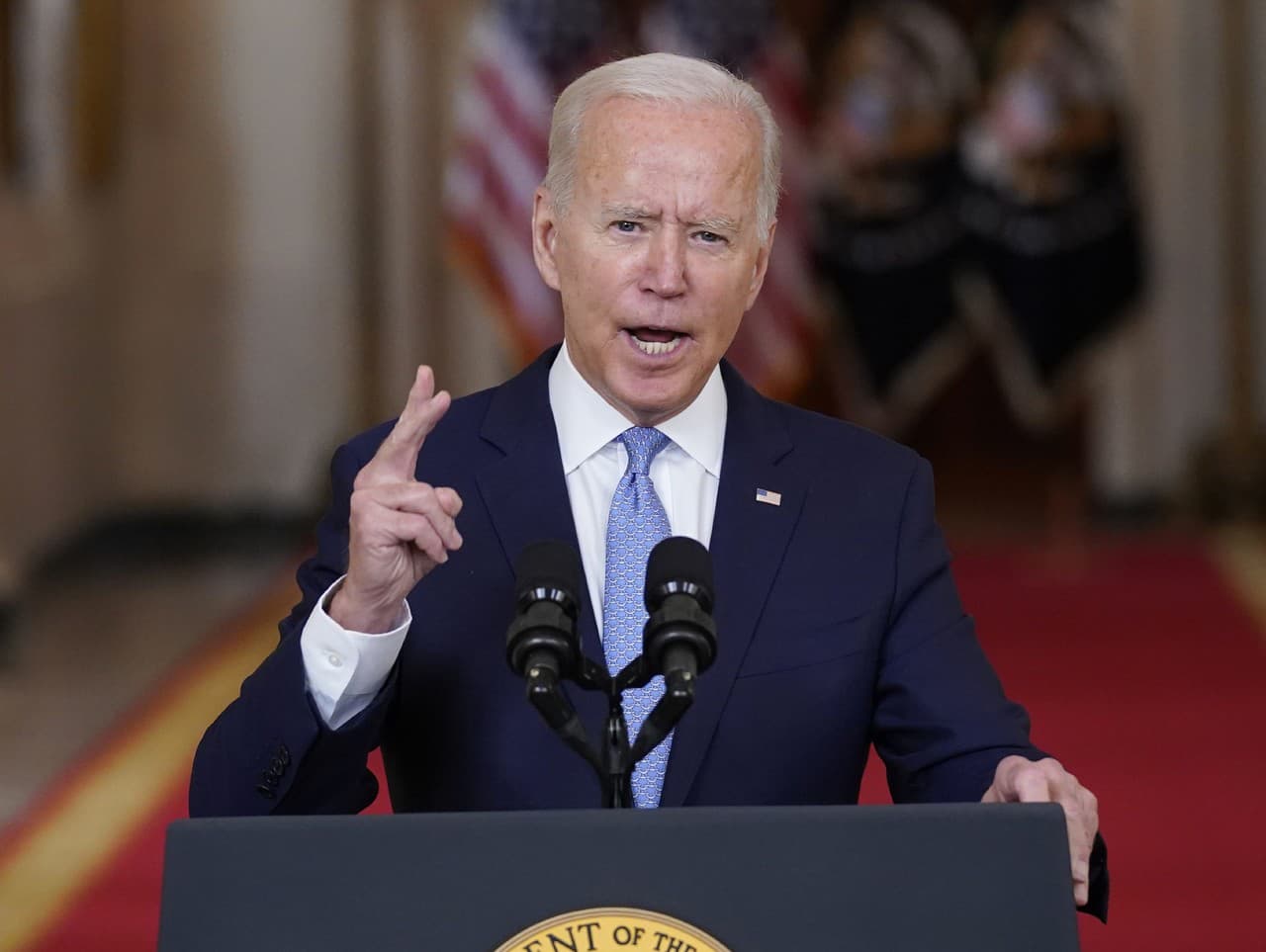 Americký prezident Joe Biden počas prejavu o ukončení evakuácie v Afganistane