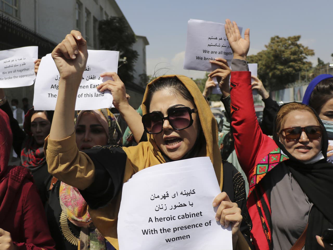 Skupina Afganiek protestovala za rovnaké práva pre ženy neďaleko prezidentského paláca v Kábule