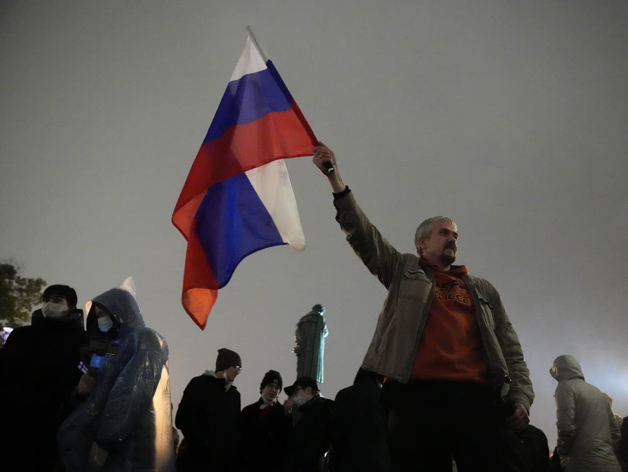 Protest počas volieb v Rusku