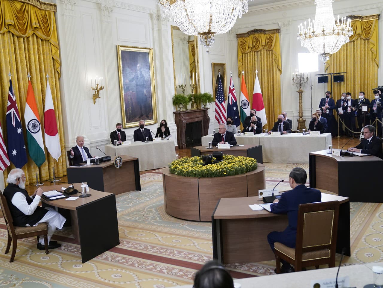 Lídri Spojených štátov, Japonska, Indie a Austrálie sa stretli v Bielom dome