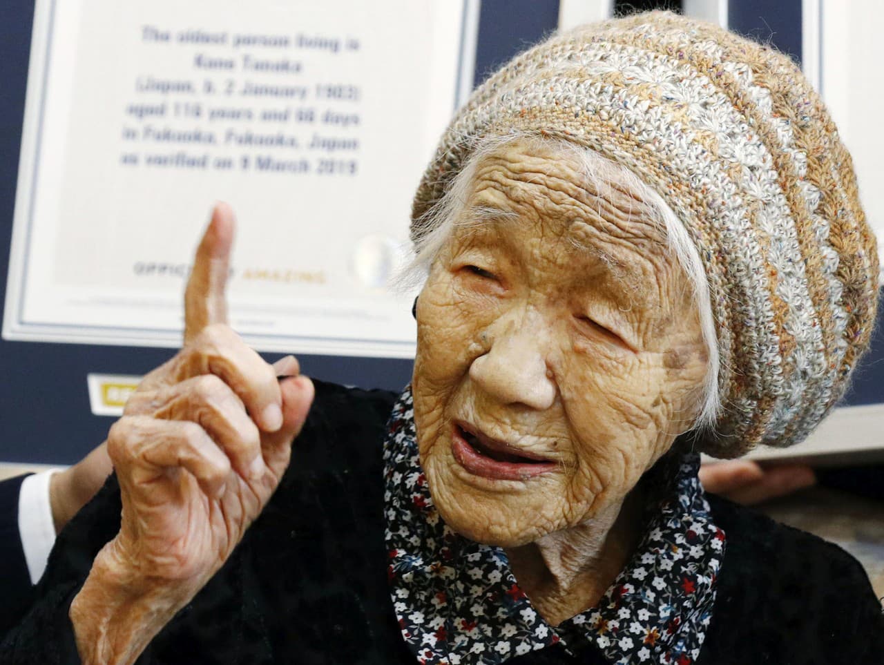 Momentálne najstarším človekom na svete je Japonka Kene Tanakaová.