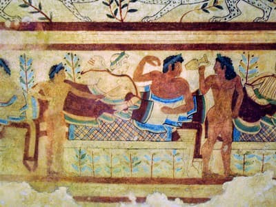 Freska v Hrobke levíc, Tarquinia