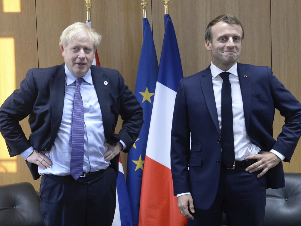 Boris Johnson a Emmanuel Macron