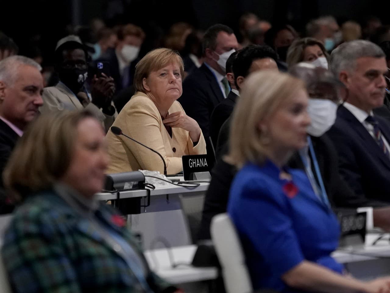 Angela Merkelová počas klimatického summitu OSN v Glasgowe