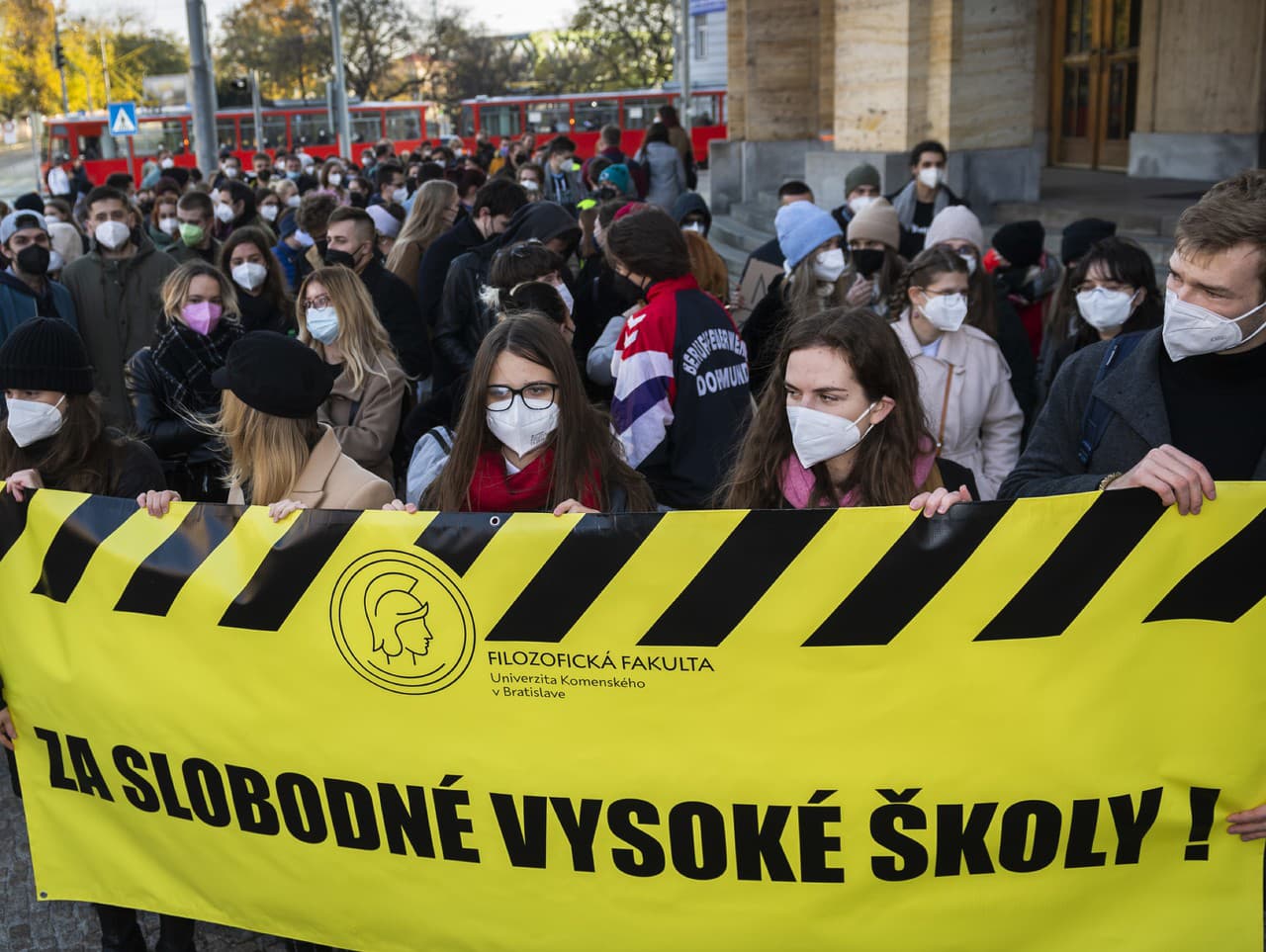 Protestný pochod za slobodné vysoké školy v Bratislave
