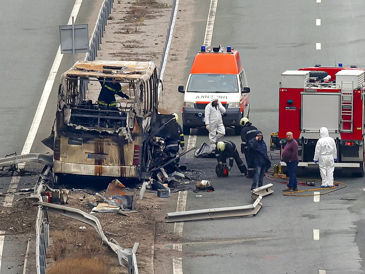 Tragická nehoda autobusu v Bulharsku