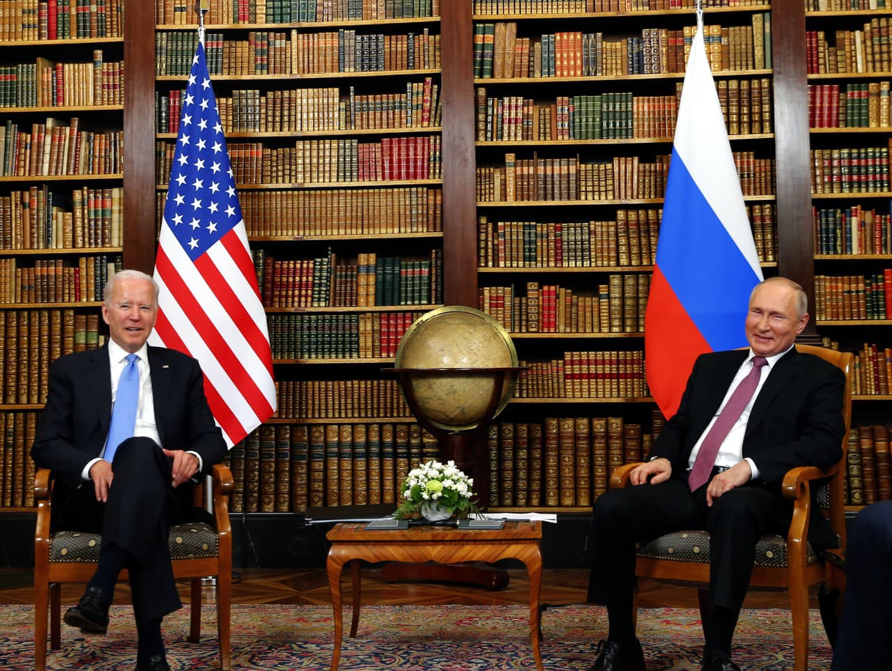 Joe Biden a Vladimir Putin 