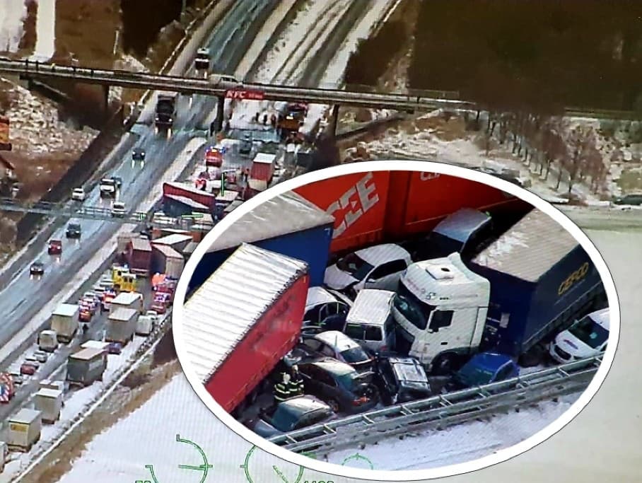 Hromadná nehoda v Česku na diaľnici D5.