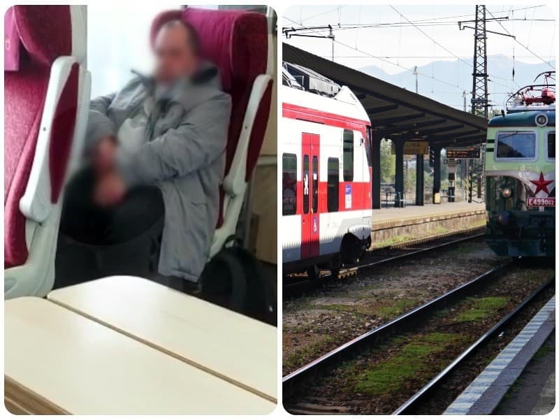 Muž začal priamo vo vlaku masturbovať.