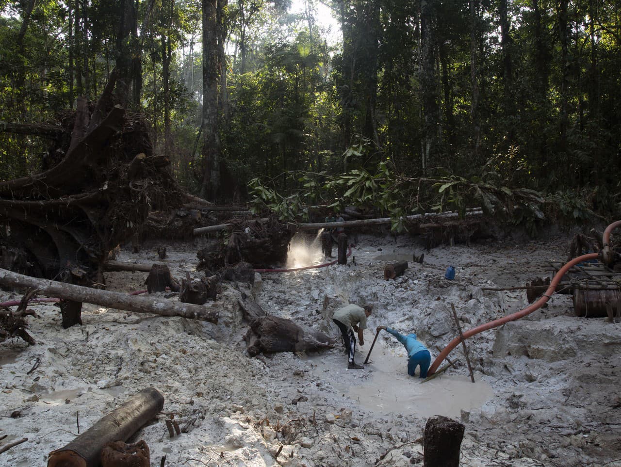 Nelegálna ťažba zlata v Amazonskom pralese