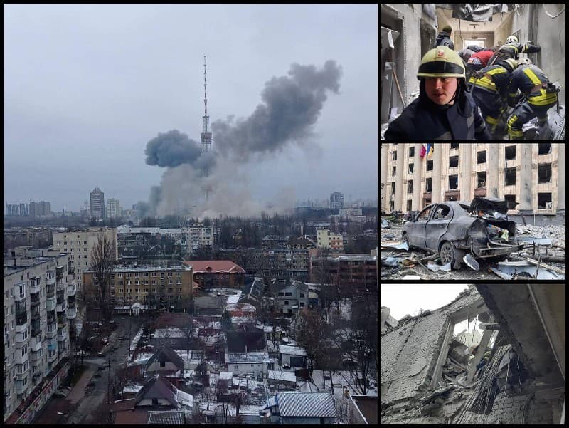 V Kyjeve zasiahli televíznu vežu.