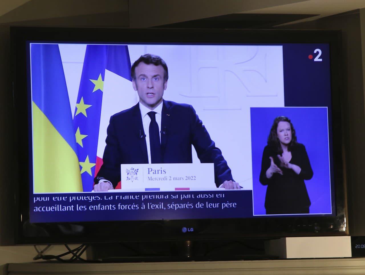 Emmanuel Macron o situácii na Ukrajine.