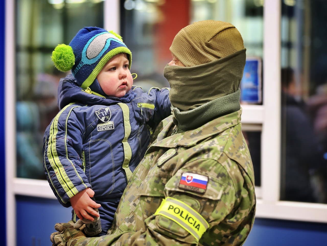Vojak na hraničnom priechode s Ukrajinou